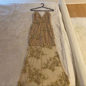 Gold Sheer Dress